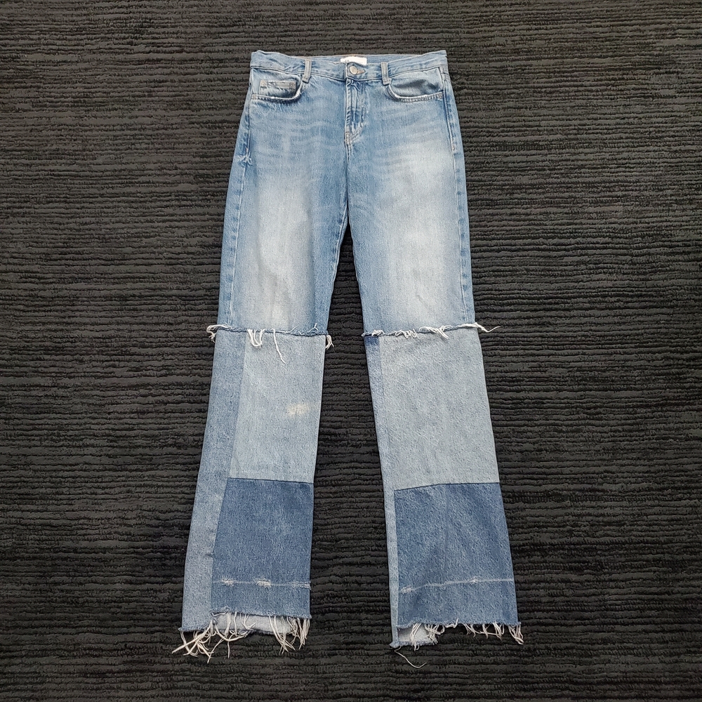 Zara Two-Tone Patchwork Jeans